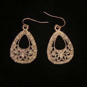 Silver Art Deco drop earrings for formal event
